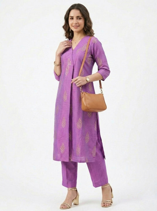 Cotton Silk Printed Set