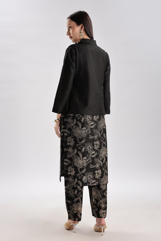 Blazer Set Cotton Silk - 3 piece