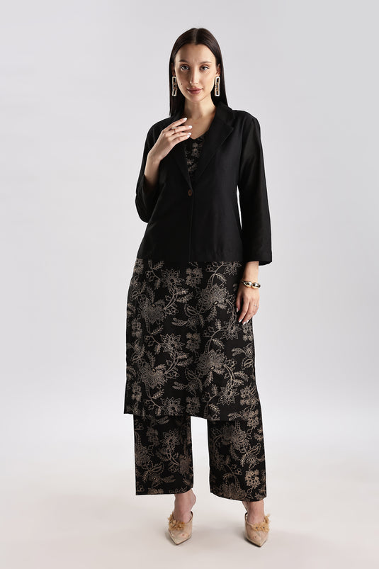 Blazer Set Cotton Silk - 3 piece