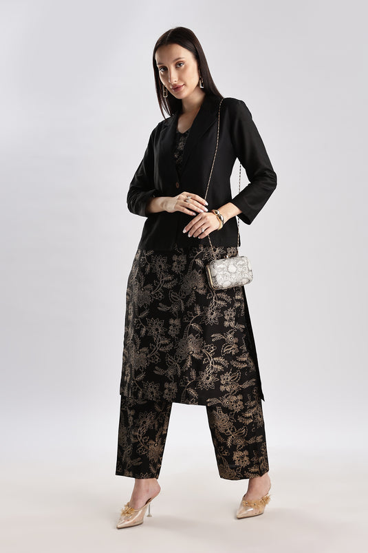 Blazer Set Cotton Silk - 3 piece