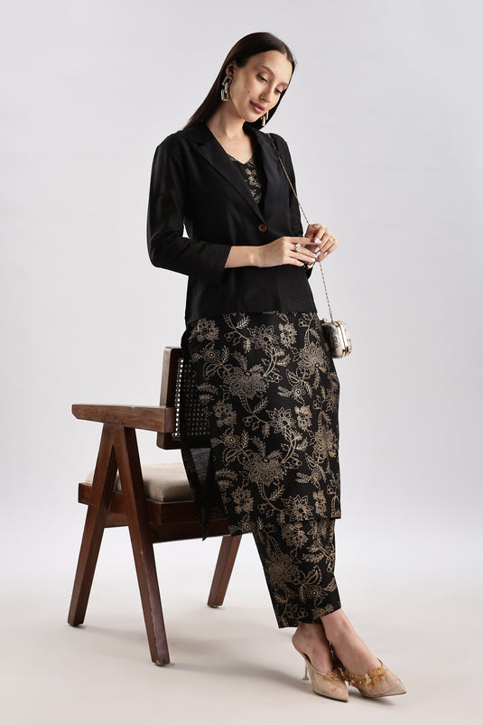 Blazer Set Cotton Silk - 3 piece