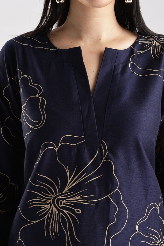 Cotton Silk Printed Set