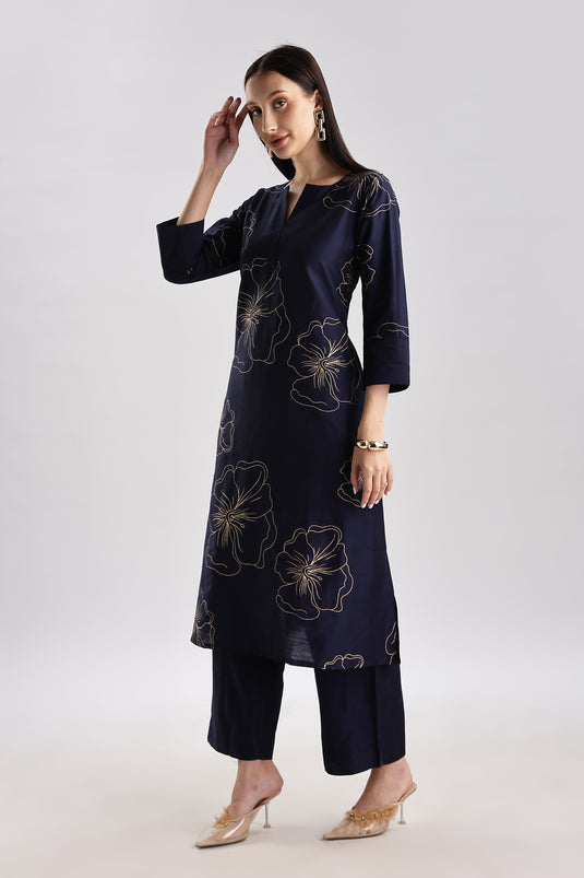 Cotton Silk Printed Set