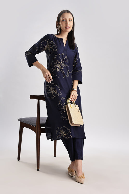 Cotton Silk Printed Set