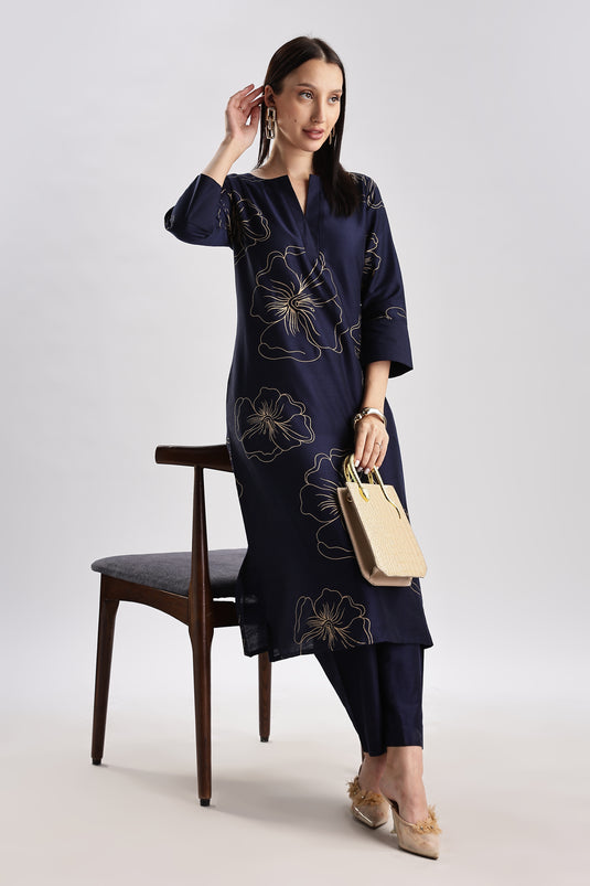Cotton Silk Printed Set