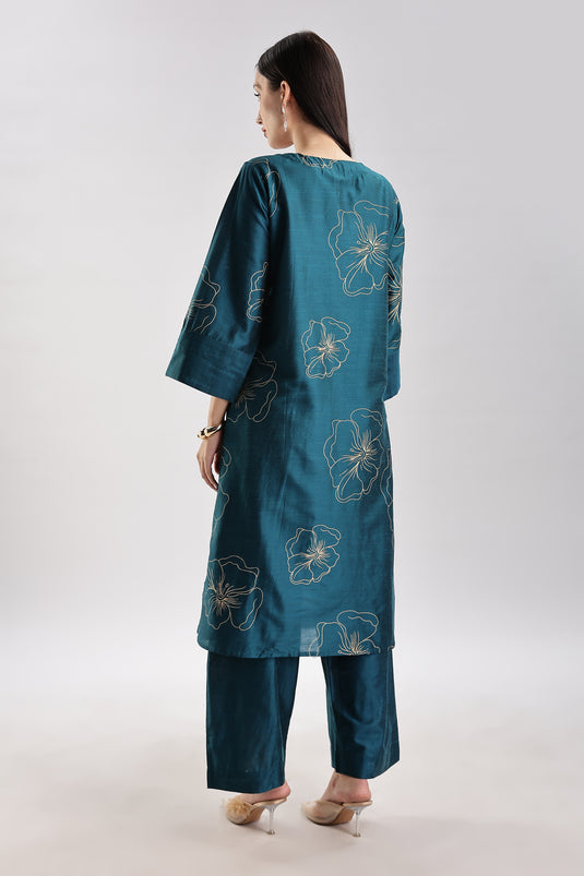 Cotton Silk Printed Set