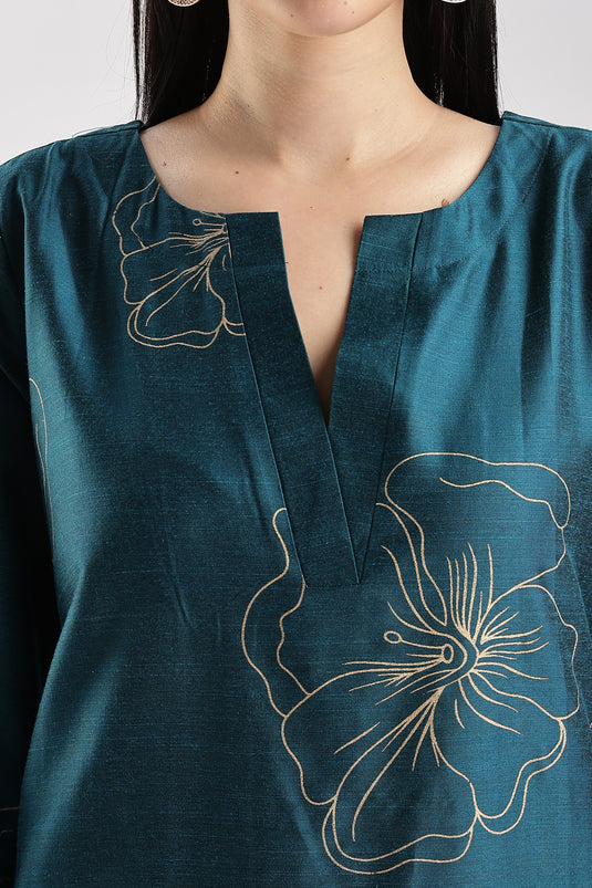 Cotton Silk Printed Set