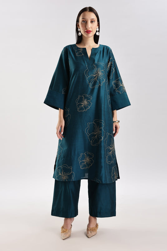 Cotton Silk Printed Set