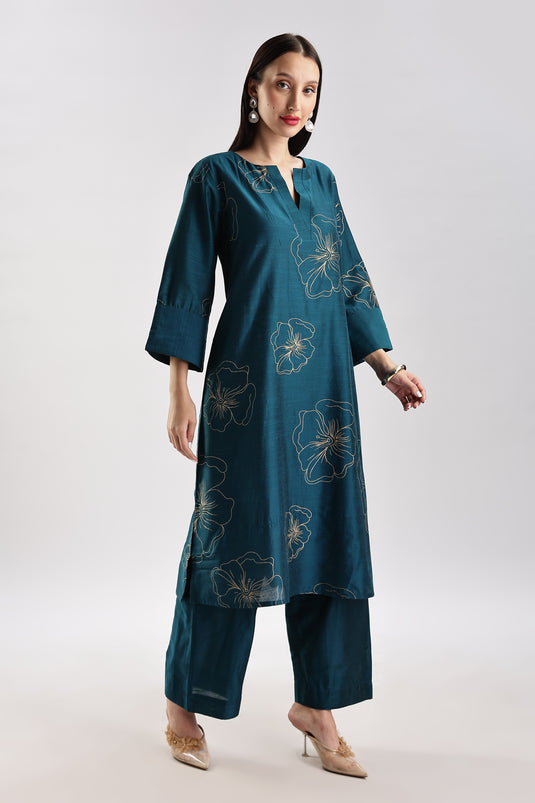 Cotton Silk Printed Set