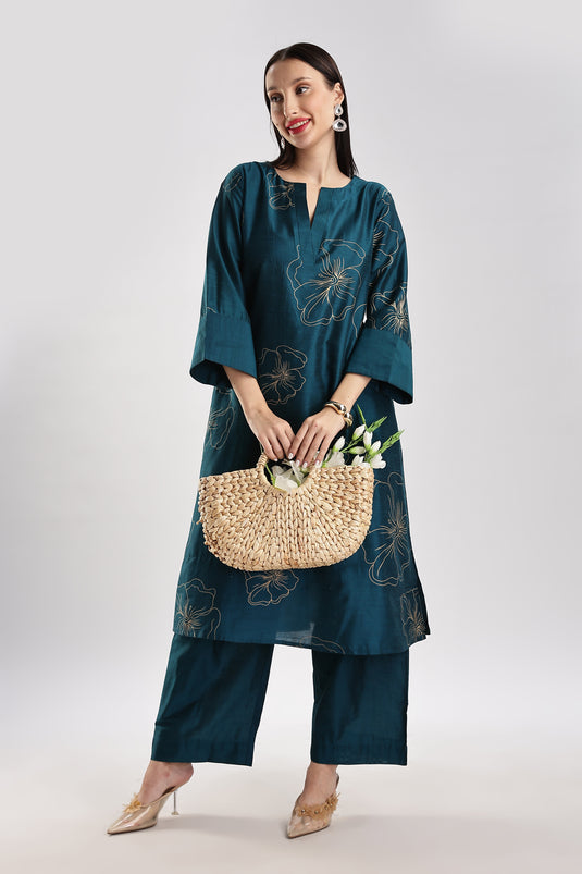 Cotton Silk Printed Set