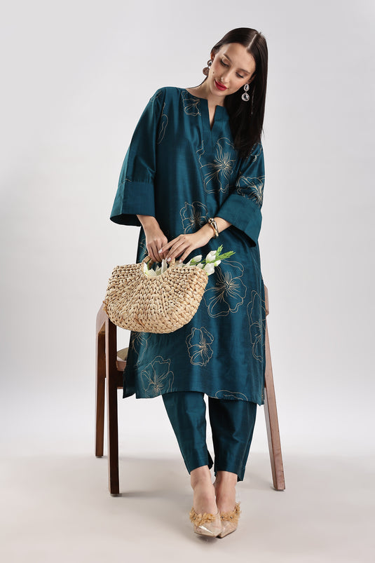 Cotton Silk Printed Set