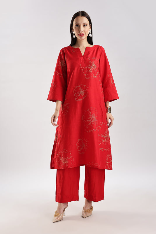 Cotton Silk Printed Set