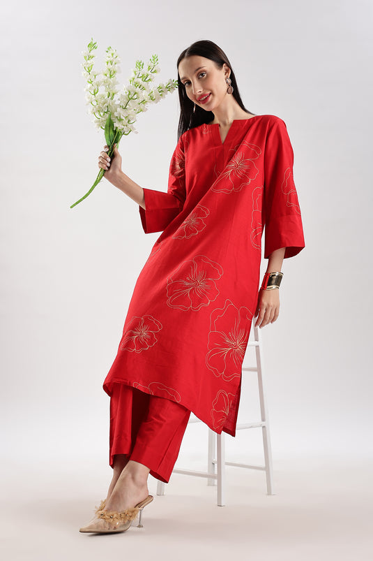 Cotton Silk Printed Set