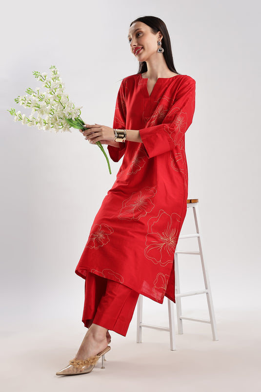 Cotton Silk Printed Set