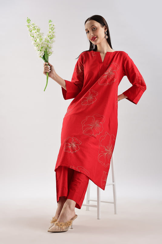 Cotton Silk Printed Set