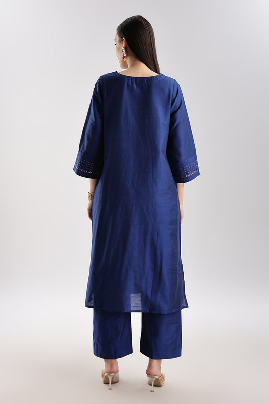 Cotton Silk Embroidered Set