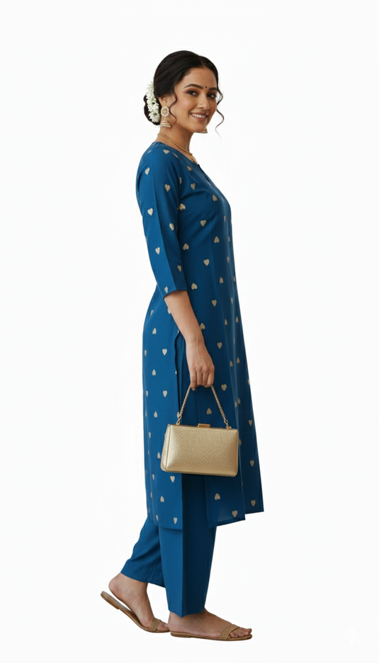 cotton silk printed set