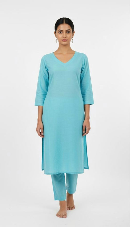 Cotton silk sky blue