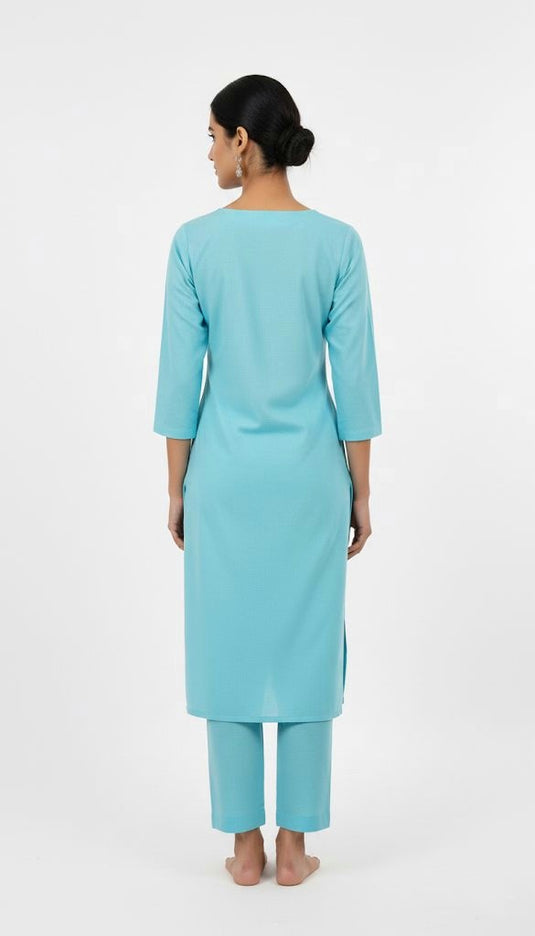 Cotton silk sky blue