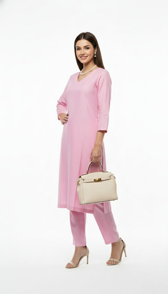 cotton silk Baby pink