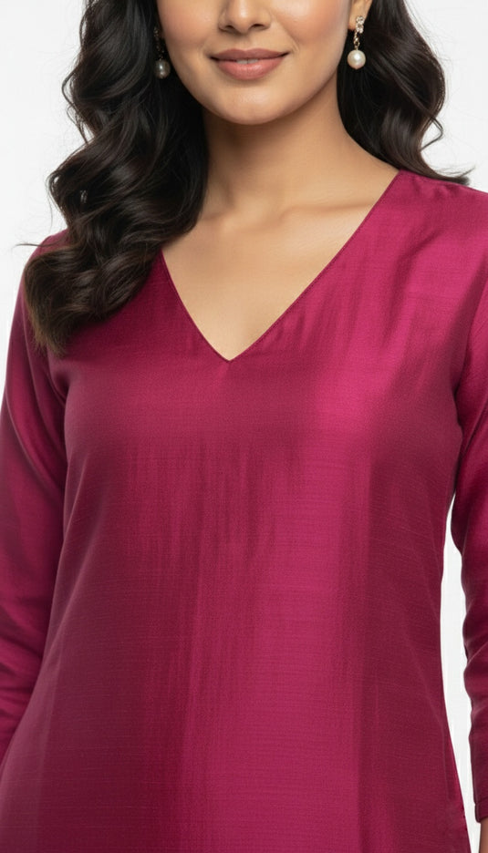 cotton silk magenta pink