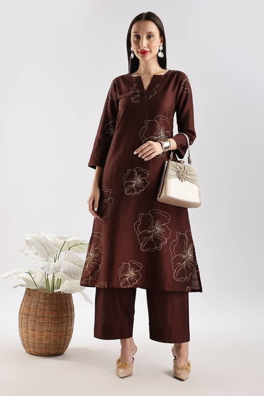 Cotton Silk Set Printed