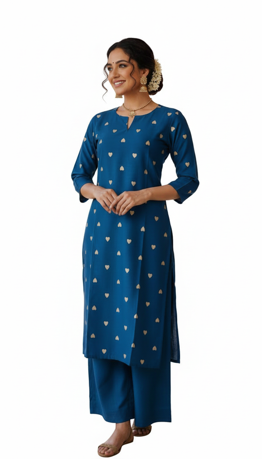 cotton silk printed set